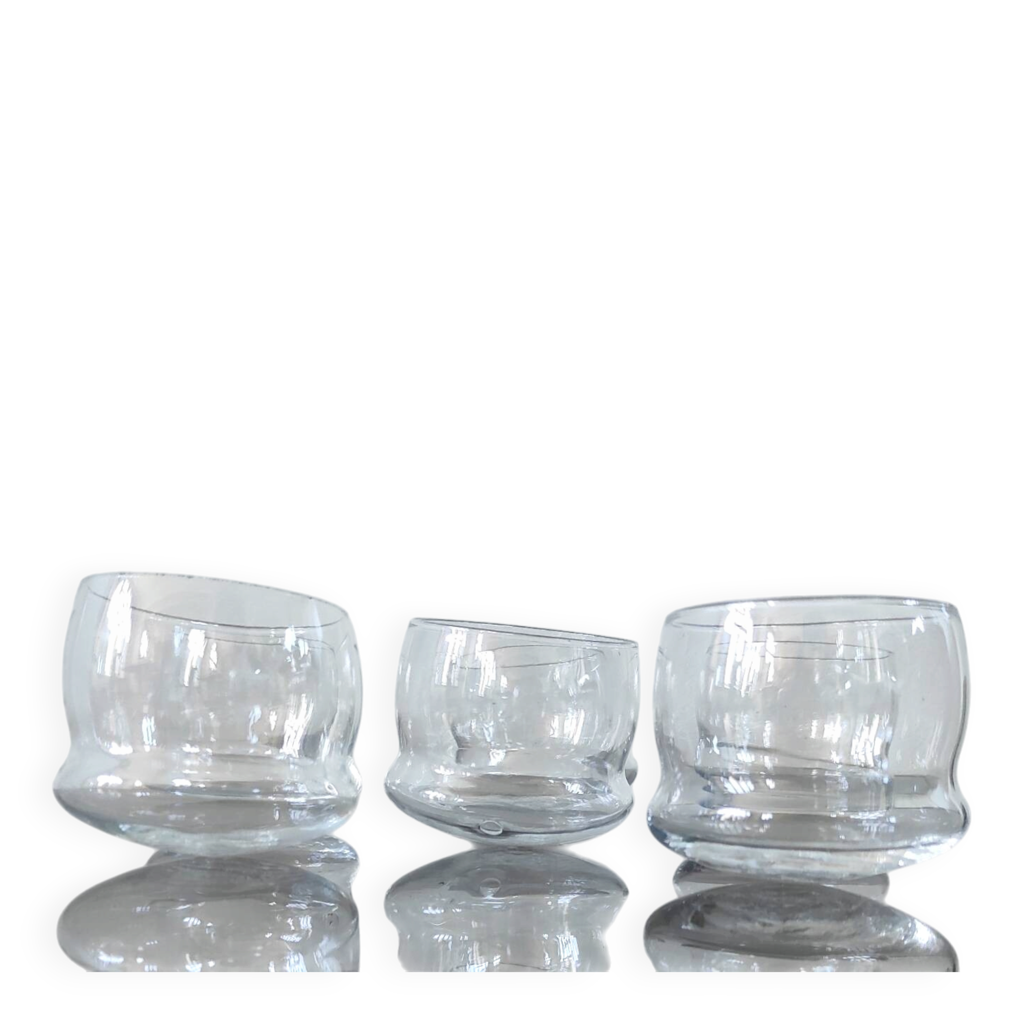 Set of 6 vintage "wobble" glasses (boat special)