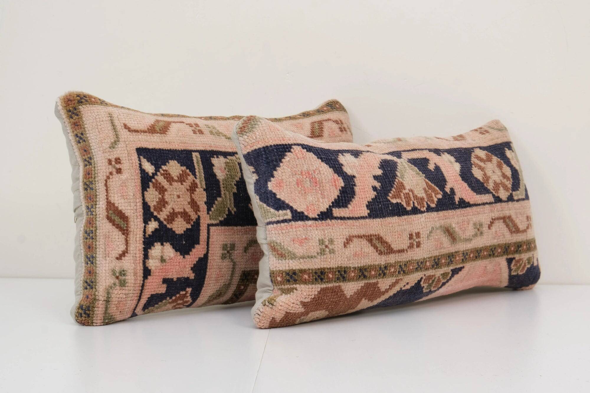 Lot de 2 housses de coussin turque vintage 51x25 cm