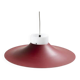 Danish red metal and opal plastic pendant lamp, 1960s