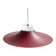 Danish red metal and opal plastic pendant lamp, 1960s