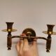 Classic Danish wall hung design candlestick in solid brass