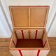 Coffre de rangement en scoubidou vintage 1960