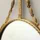 Oval wall mirror with Brass Frame and Ribbon, Italy