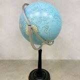 Vintage illuminated earth world globe floorlamp