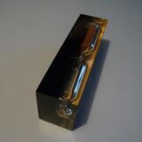 Resin hourglass with inclusion 1970s