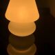 Lampe champignon en opaline blanche