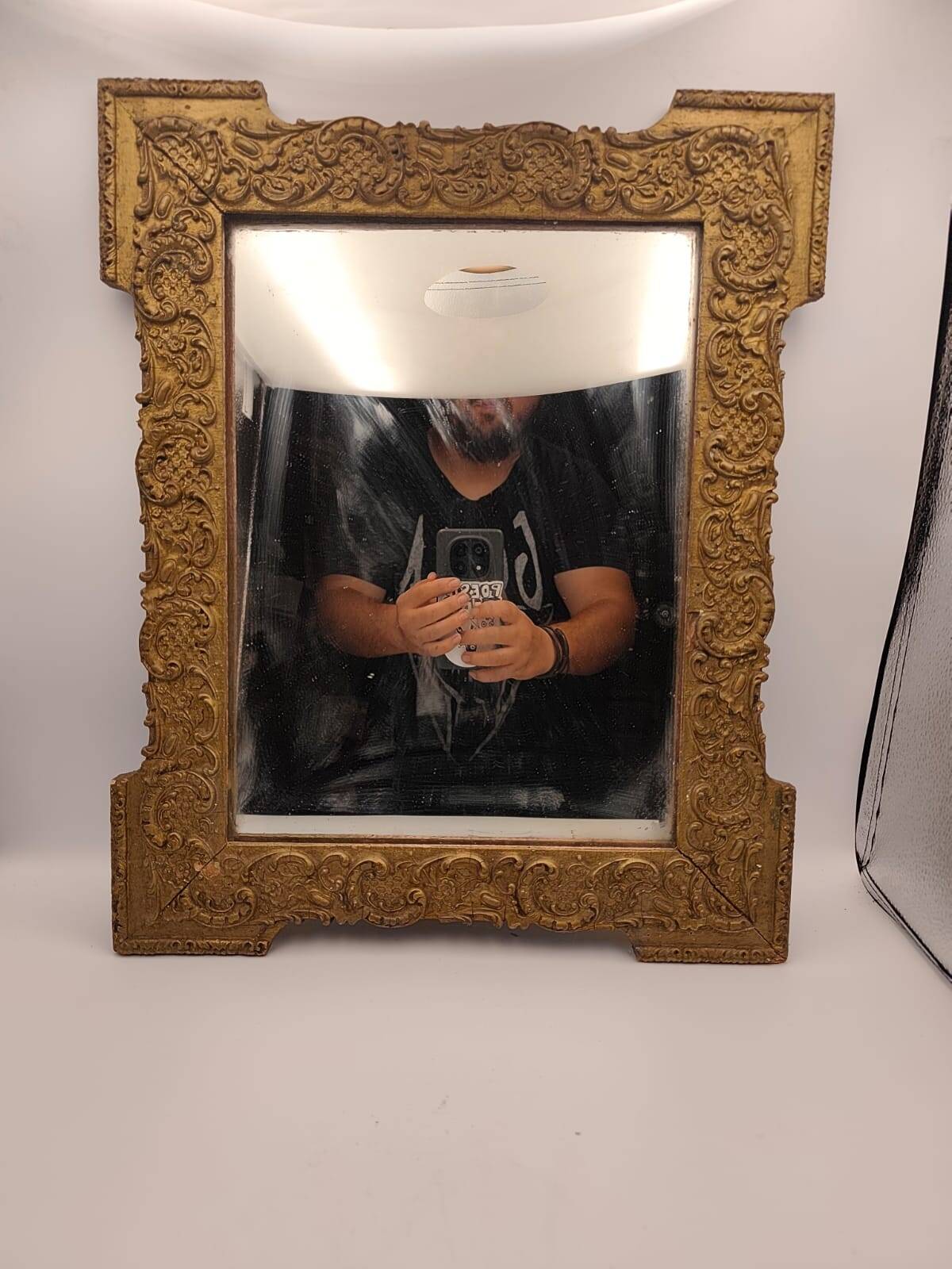 Antique Gilded Wood Mirror | Rococo Frame | Vintage Wall Decor