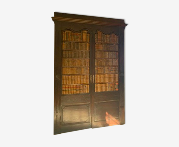 Closet door library trompe l'oeil | Selency