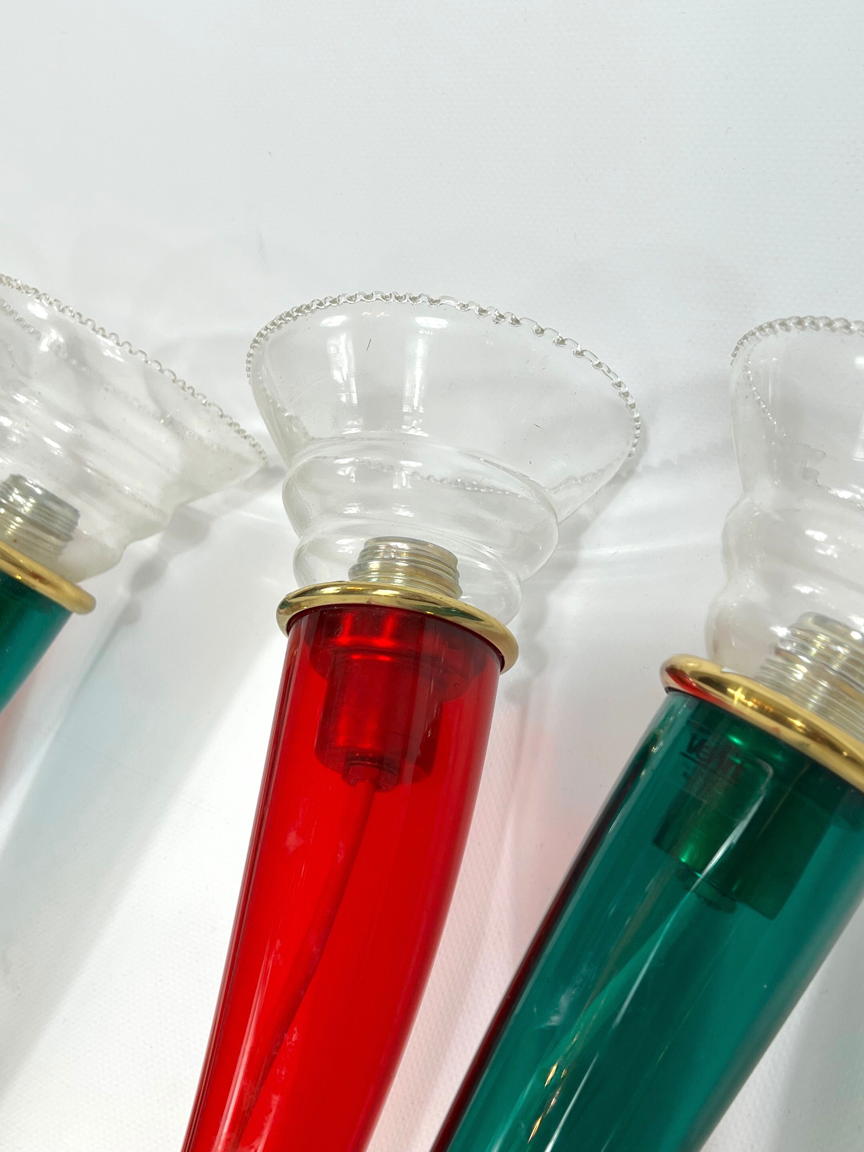 Vintage Pair of Murano glass sconces signed by VeArt, Italy 1970s