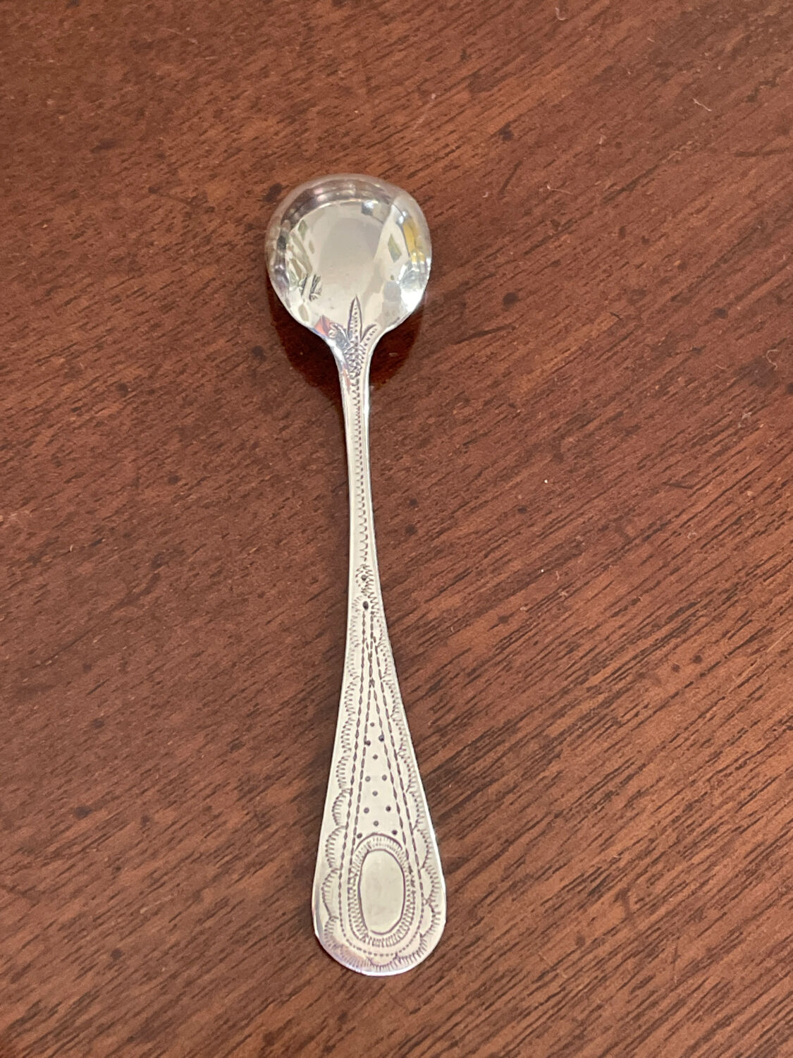 Small salt spoon Solid silver