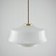 Vintage Mid-Century Modern White Glass Pendant Lamp