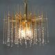 Brass and swarovsky crystals hanging lamp 1960
