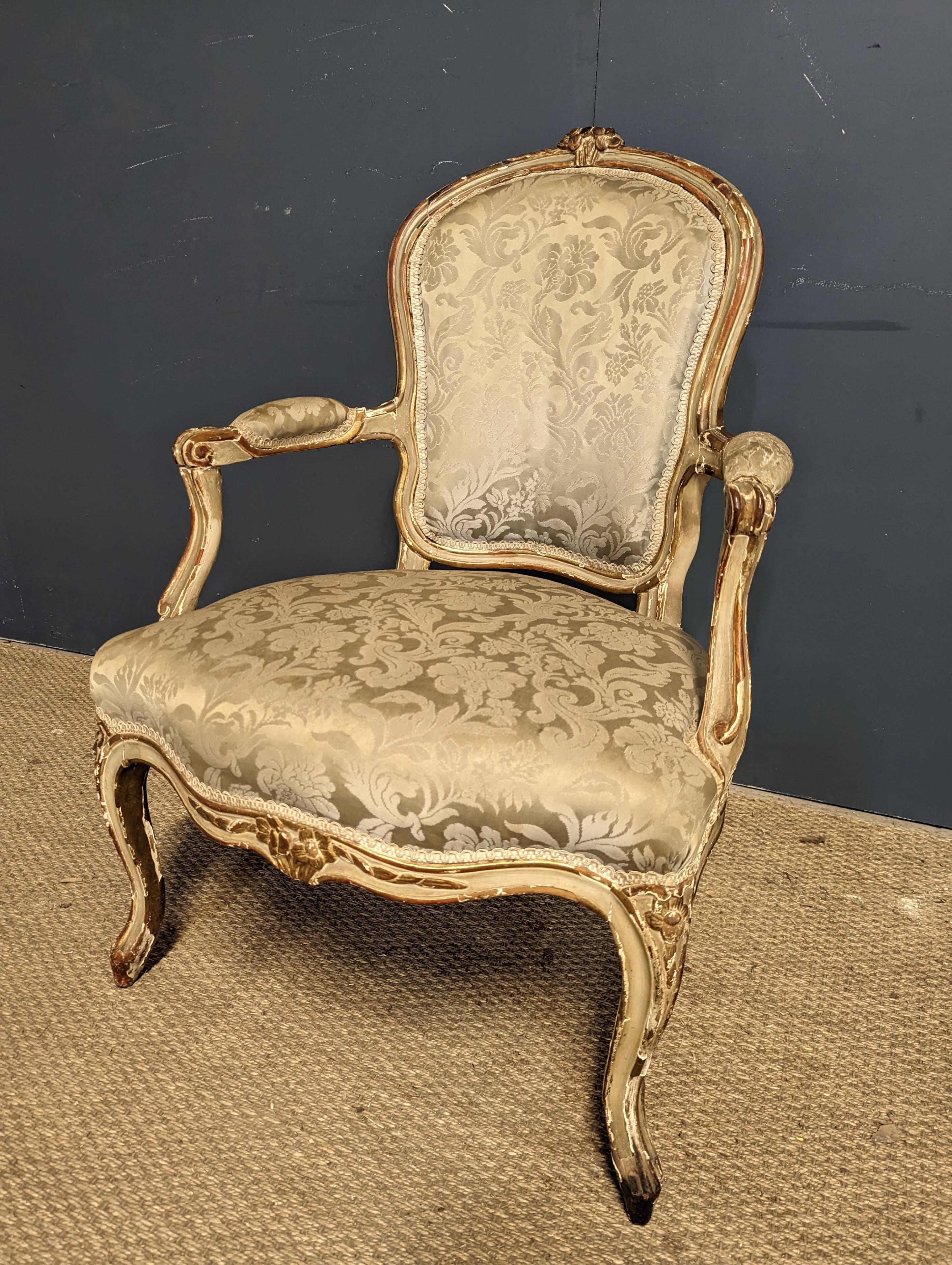 4 fauteuils époque Louis XV