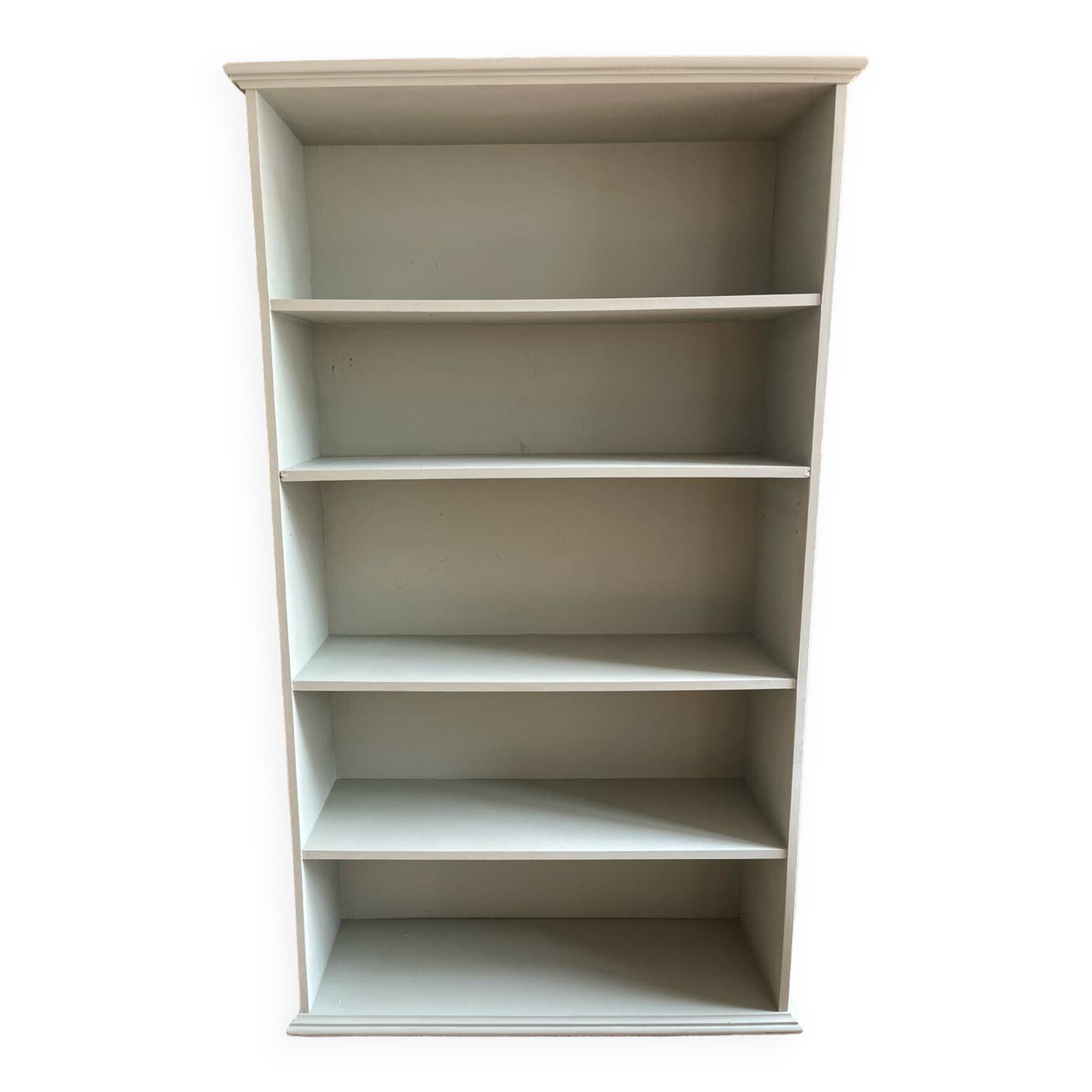 Celadon green bookcase