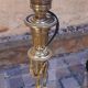 19th Century Bronze Candlestick Lamp Base In Louis XVI Style