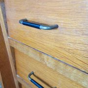 Commode années 50 60 quatre tiroirs pieds compas