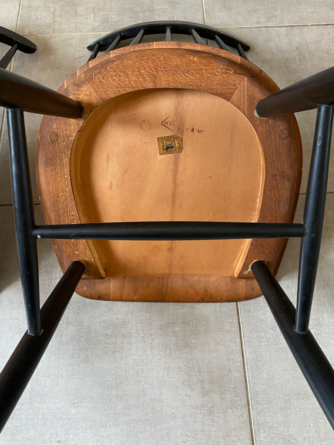 3 vintage Fanett chairs, Tapiovaara model, Stol Kamnik edition