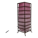 Lampe de Table Moderniste en Pâte de Verre et Fer Forgé, Circa 1950-1960