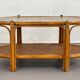 Vintage roasttan coffee table and glass top