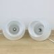 Pair of white opaline mushroom lamps