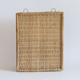 Rattan wall shelf