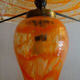 Blown glass mushroom lamp