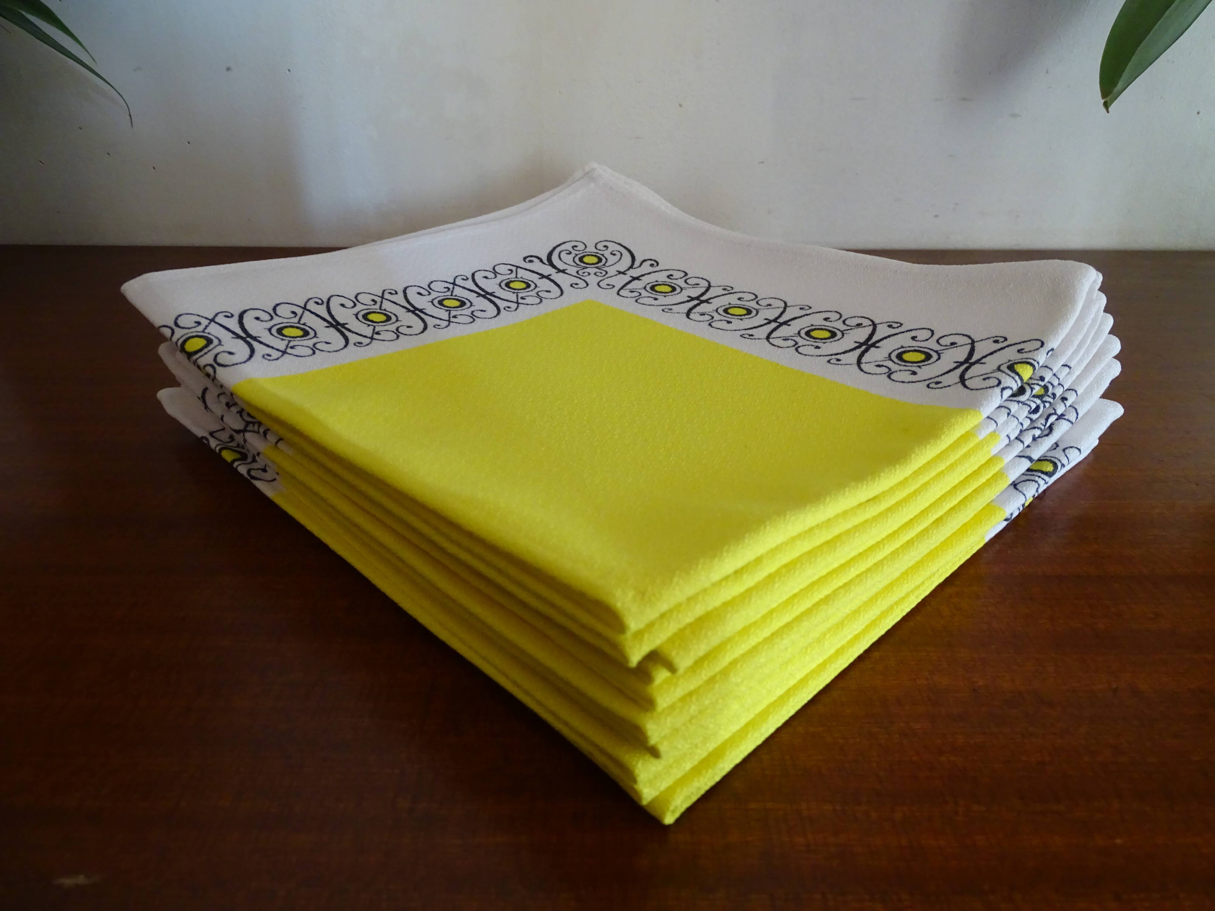 12 serviettes de table colorées en coton, 45 x 42 cm