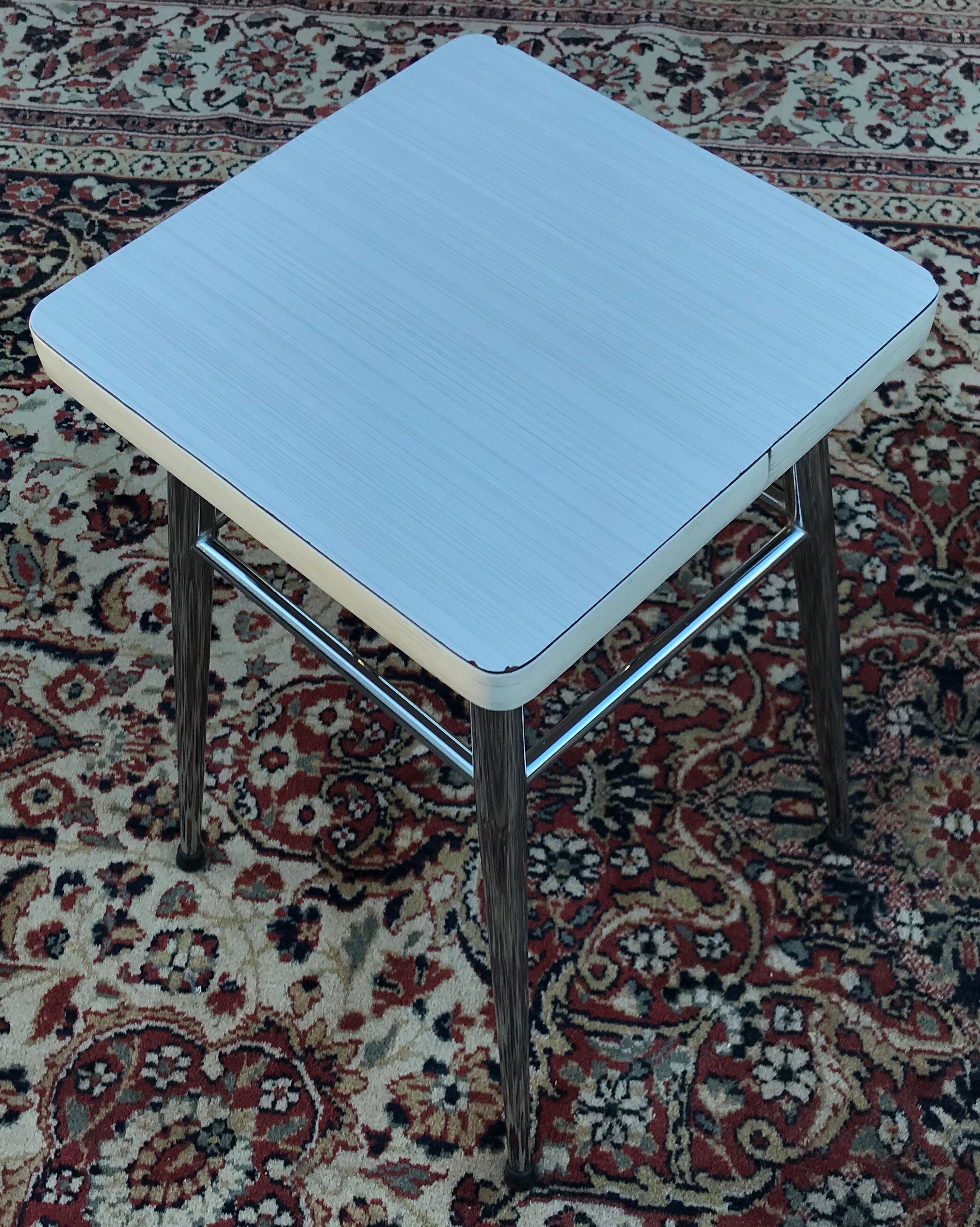 Chrome & Formica stool
