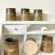 Set 6 cups cups vintage pyrite stoneware
