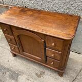 Buffet solid oak storage cabinet 1 door 6 drawers