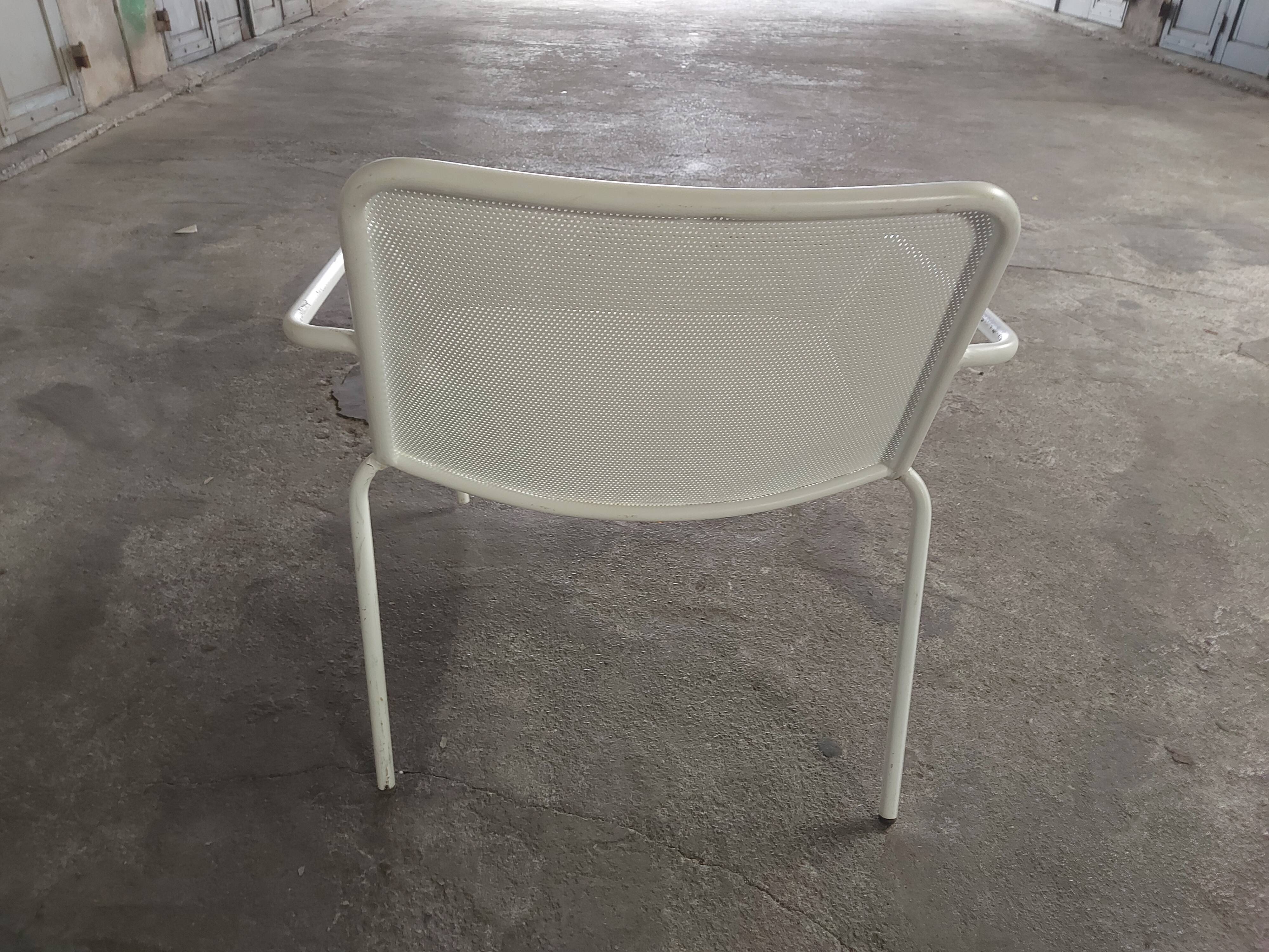 Vintage garden metal armchair