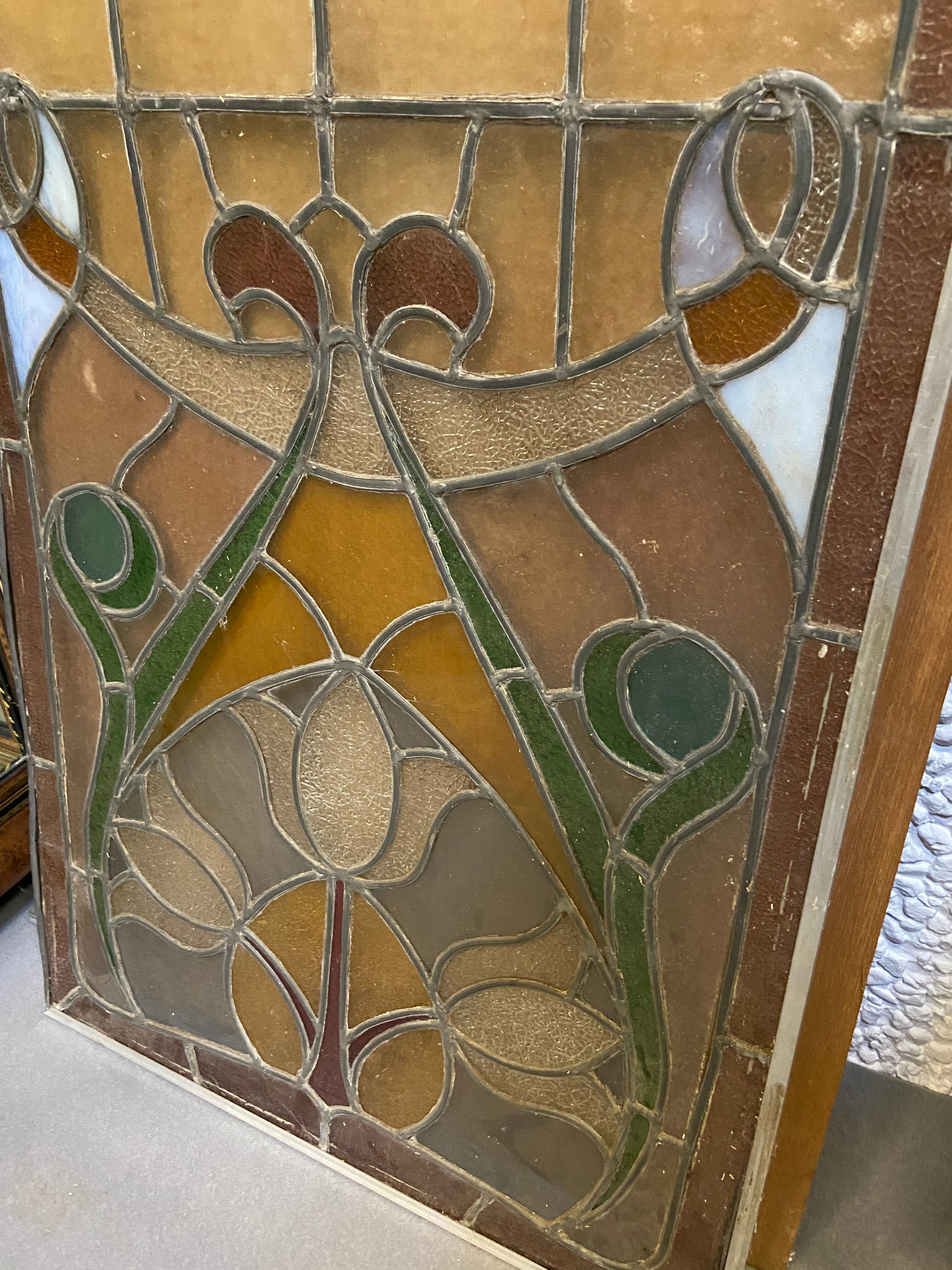 Art Nouveau stained glass window