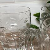 Set de 6 verres à vin en verre gravé