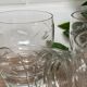 Set of 6 engraved glass wine glasses