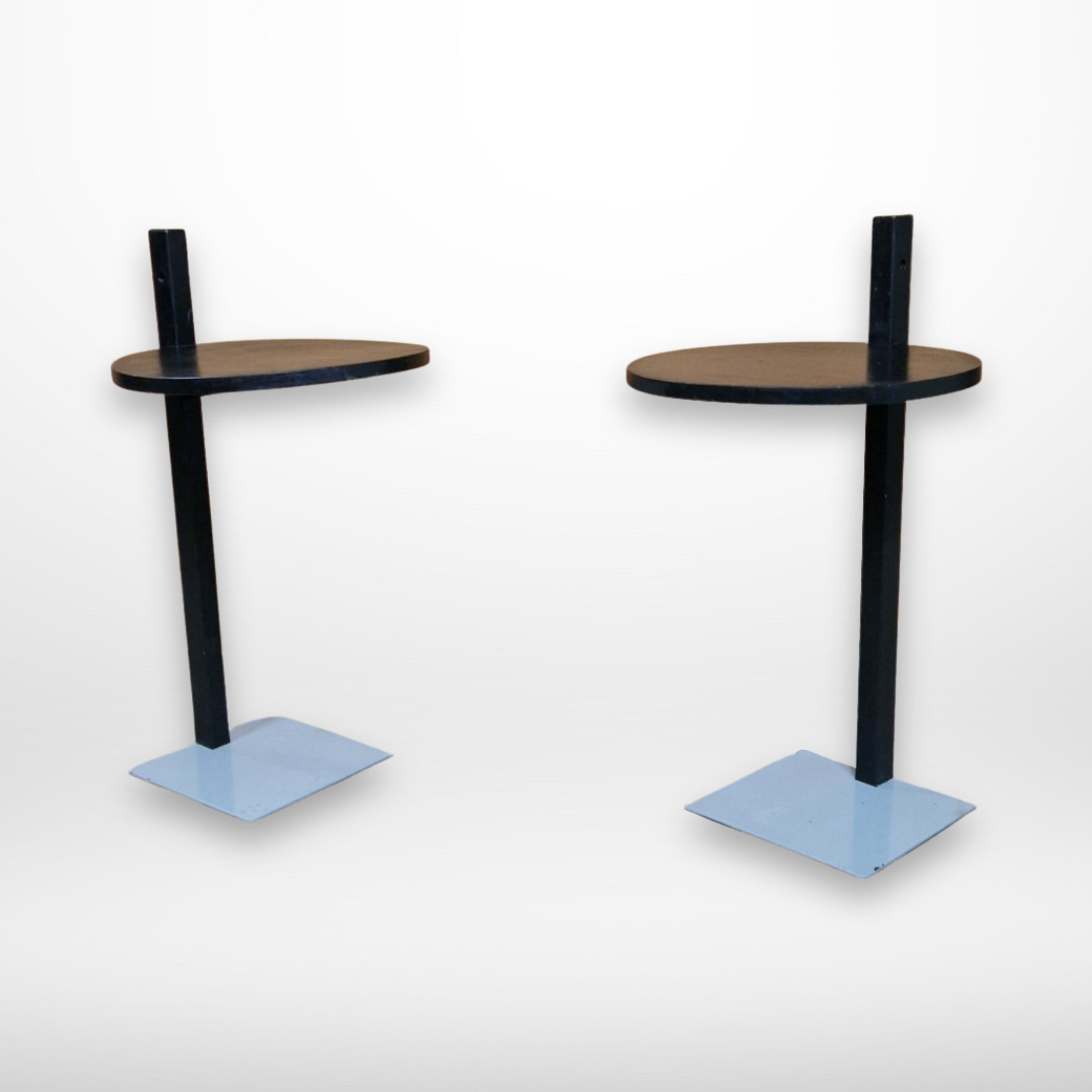 Set of 2 modernist side tables or night stands, 1970s