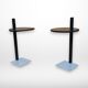 Set of 2 modernist side tables or night stands, 1970s