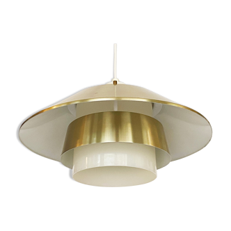 Aluminum pendant light by Vadsbo Metall. Sweden 1970s