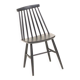 Vintage matt black slatted chair from the 60s