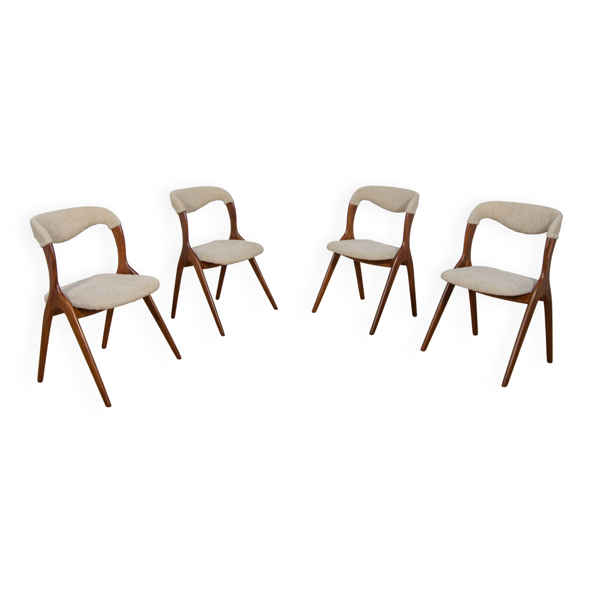 Model Sonja Dining Chairs by Johannes Andersen for Vamo Sonderborg, 1960s, Set of 4