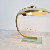 1930s art deco bauhaus brass desk lamp