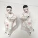 Pair of earthenware bookends Pierrot made in Holland 1970