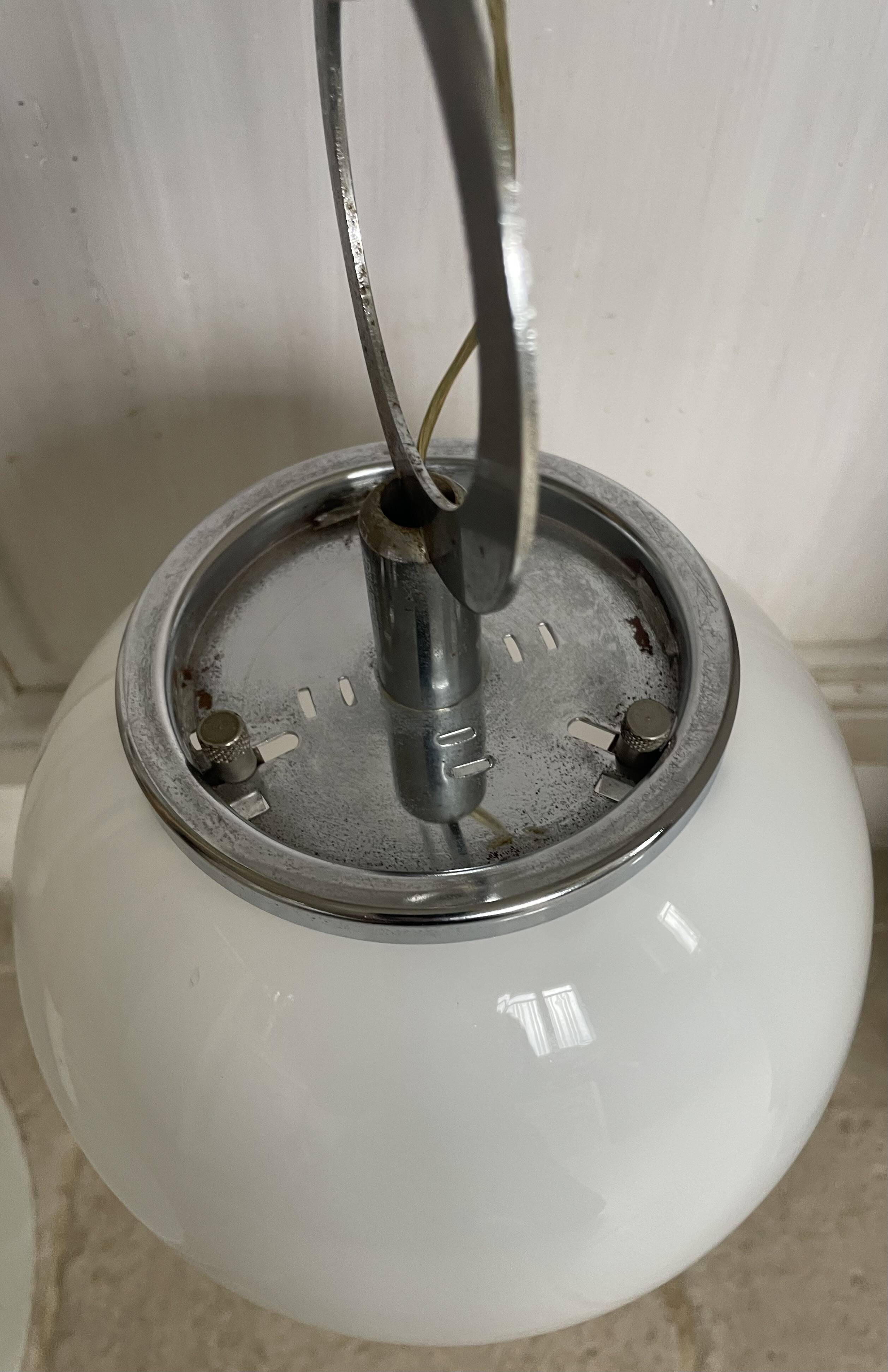 Targetti Sankey vintage opaline pendant light