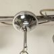 Lustre mazzega Murano 4 boules et teck 1960