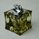 Magnifying glass lighter by Antonio Imperatore, black Murano glass, Italy, 1970