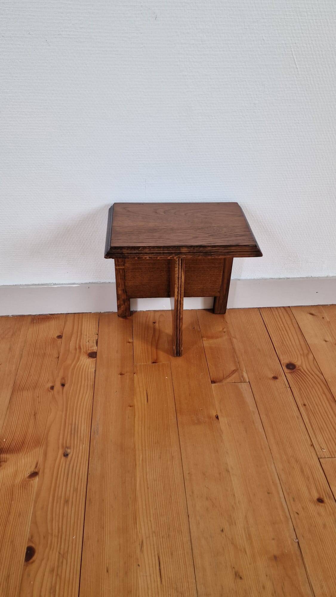 Bedside table or end of sofa Italian brutalism wood