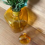 Amber glass apothecary jar