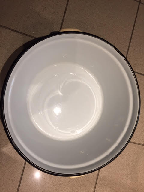 Japy enamelled old sheet basin