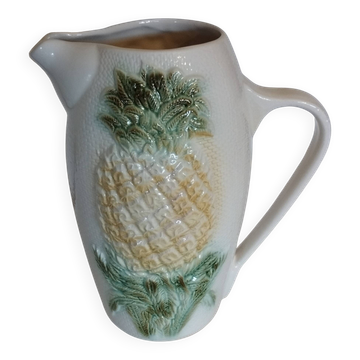 Sarreguemines earthenware jug in Pineapple shape