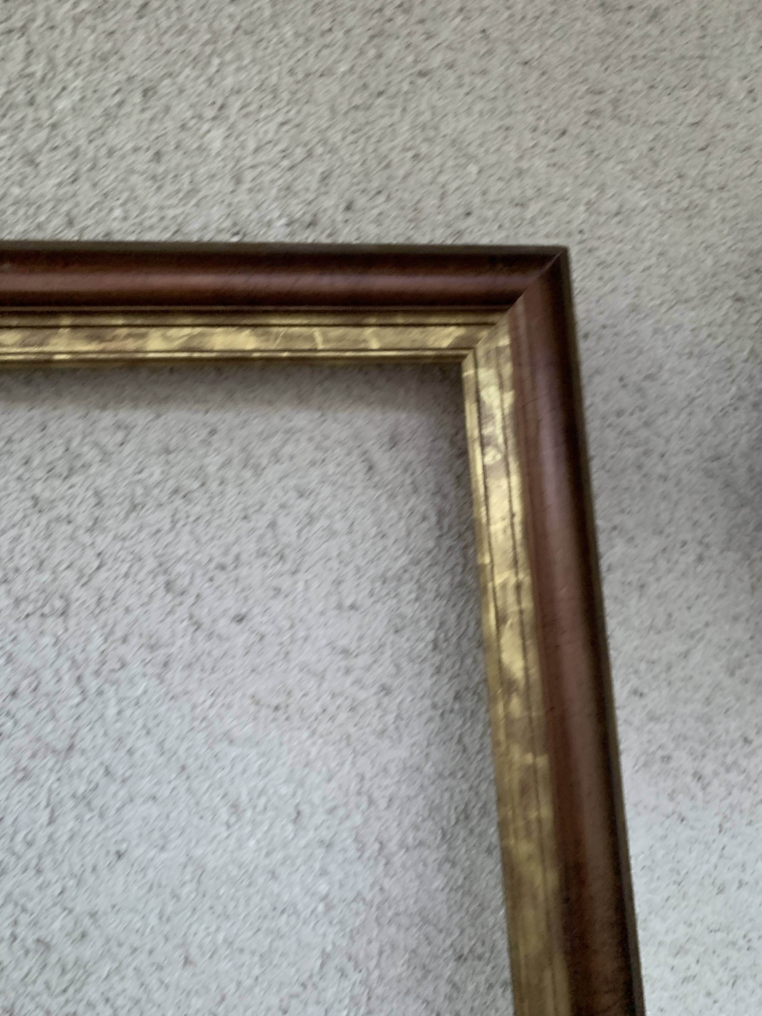 Antique style rectangular wooden frame 62 x 53 cm