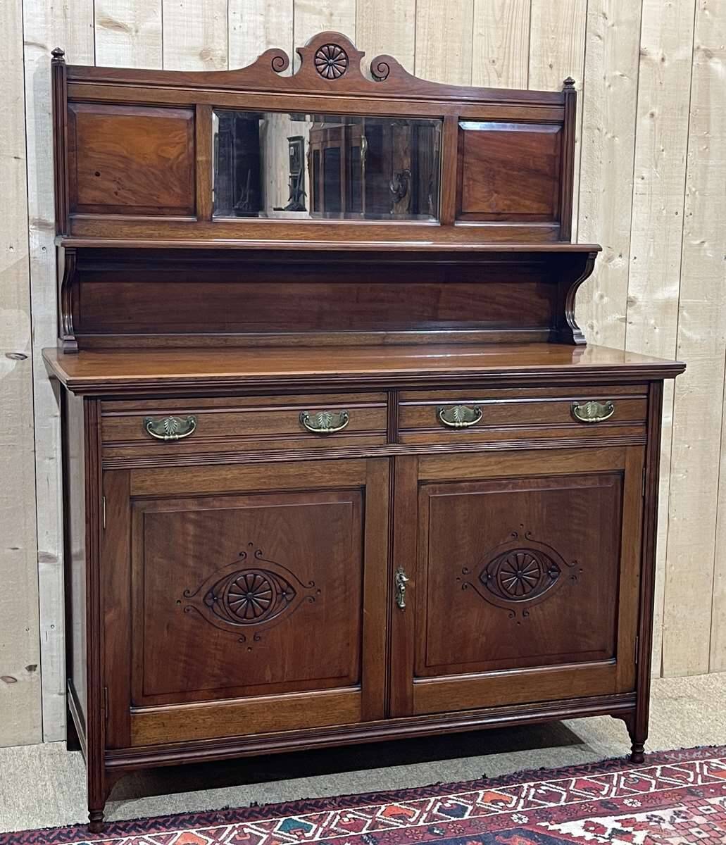 English art nouveau buffet in mahogany early twentieth century